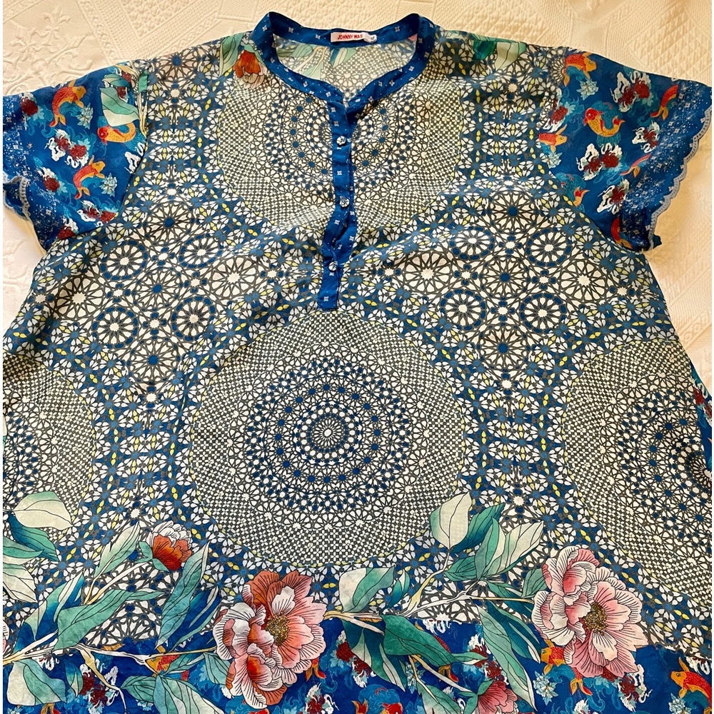 Johnny Was SILK top XL
